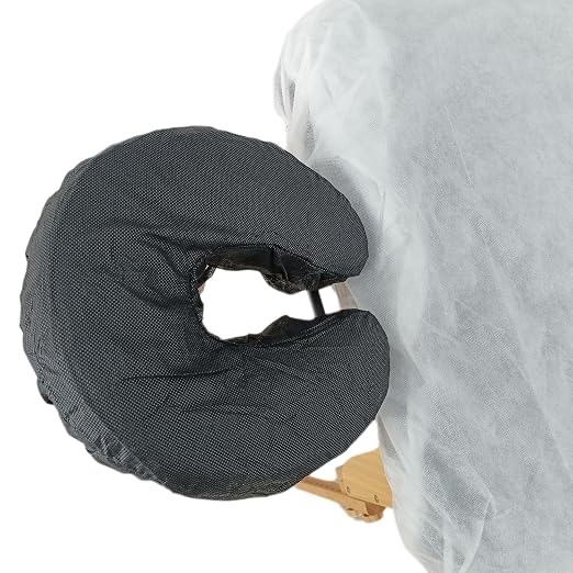 ZMDREAM Headrest Covers Fitted Disposable Massage Face Cradle Covers Stretchy Universal Size Black 600PCS
