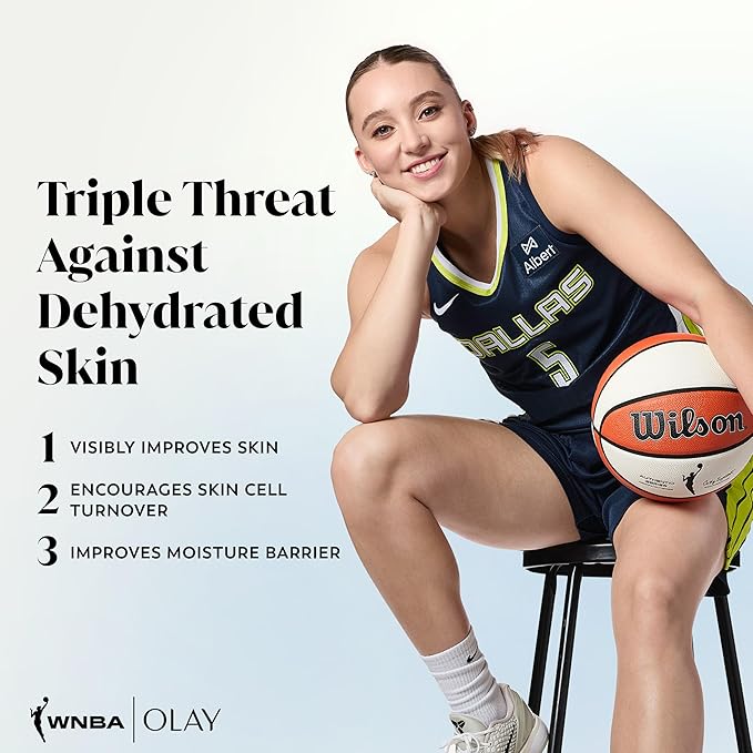 Olay Body Wash for Women, WNBA, Intensely Hydrating, Hyaluronic Acid Serum, Hydration On/Off Court, Improves Moisture Barrier, Vitamin B3 Complex, All Skin Types, Victory Vibes Vanilla Scent, 20 fl oz