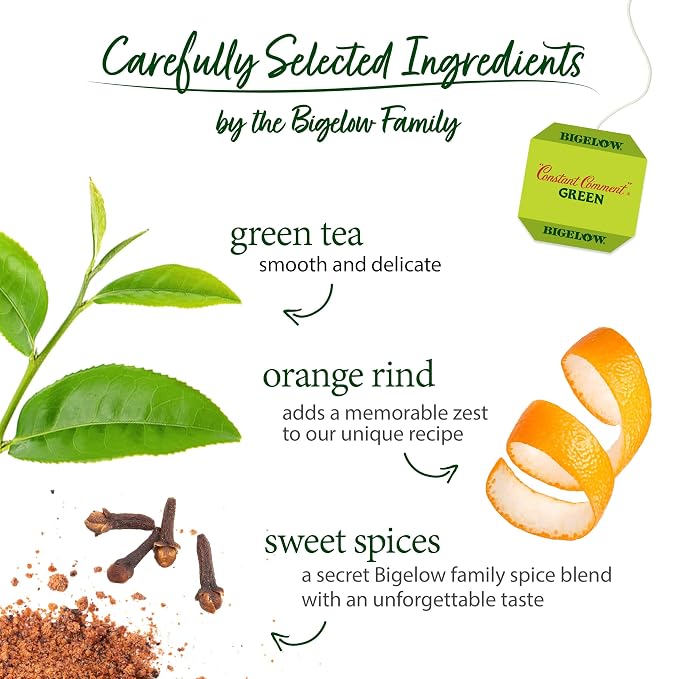 Bigelow Tea Constant Comment Green Tea, Caffeinated, 20 Count (Pack of 6) 120 Total Tea Bags