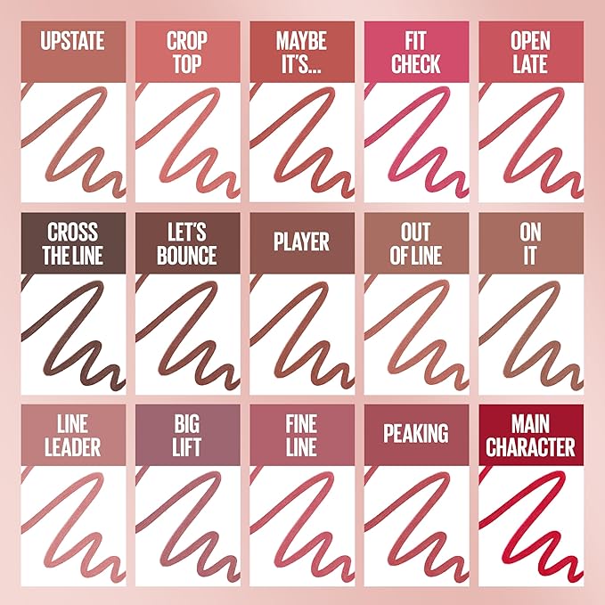 MAYBELLINE Lifter Liner Lip Liner Makeup, Lip Pencil with Hyaluronic Acid For A Fuller, Lifted Make Up Look, Crop Top, 1 Count