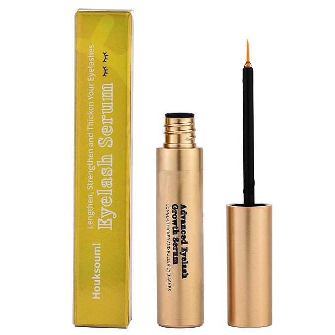 Eyelash Growth Serum Volumizing For Eyelash Growth Longer Thicker Lash Enhancing Serum Vegan, Advanced Lash Enhancing Treatment for Natural Lashes, 8mL (Yellow, 1 Count (Pack of 1))