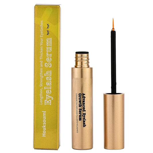 Eyelash Growth Serum Volumizing For Eyelash Growth Longer Thicker Lash Enhancing Serum Vegan, Advanced Lash Enhancing Treatment for Natural Lashes, 8mL (Yellow, 1 Count (Pack of 1))