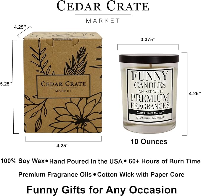Cedar Crate Market - Gift for New Parents, Baby Shower, Gender Reveal, Mother’s & Father’s Day, Mango Orange Goji Berry Scented Candle – 100% Soy Wax Candle | Made in USA