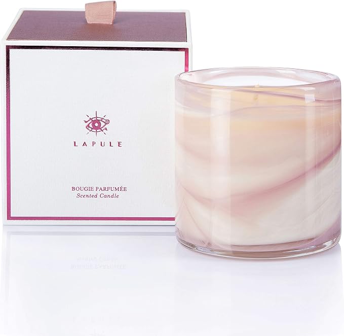 Luxury Scented Candle, Orange Blossom | Handblown Decorative Glass Jar, Long Burning Aromatherapy, Soy Wax with Natural Fragrance Essential Oils, For Women Gifts