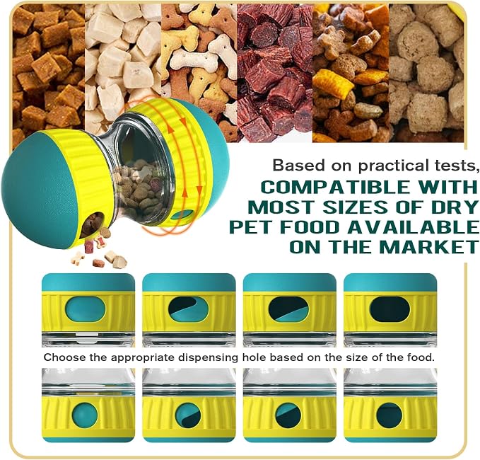 Dog Treat Dispenser Toy, 5.29oz Capacity, Promotes Slow Eating Habit
