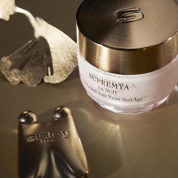 Sisley Paris Supremya at Night The Supreme Anti-Aging Eye Cream - 15 mL - Reduces Appearance of Fine Lines, Wrinkles, Dark Circles & Puffiness - Includes Massage Accessory