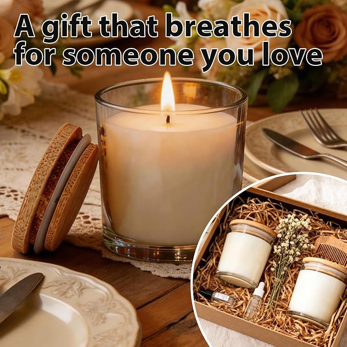 12 PCS 6oz Eucalyptus Scented Pure Soy Wax Aromatherapy Candles | Calming Home Fragrance Gift Box | Bulk Favors for Wedding, Party, Spa & Home Decor