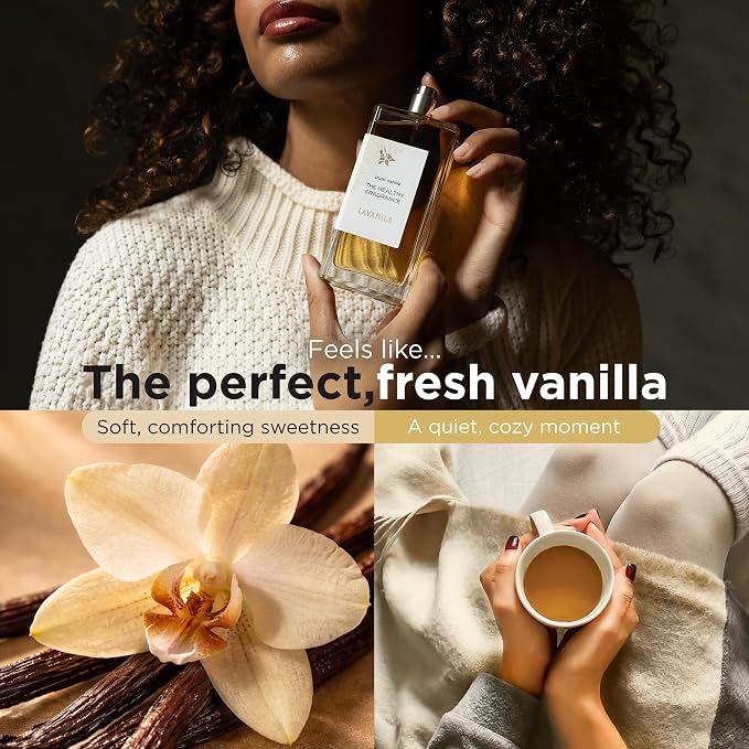 Lavanila Pure Vanilla Perfume Set for Women, 1.7 Fl Oz + 0.32 Fl Oz – Clean Vanilla Perfume, Long Lasting Women’s Eau de Parfum with Madagascar Vanilla – Natural Fragrance, Women’s Fragrances