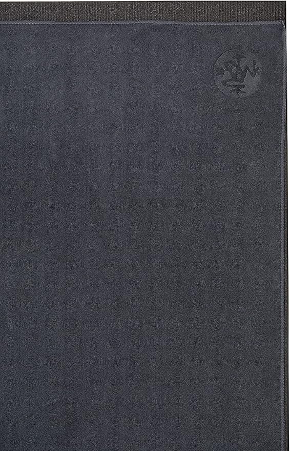 Manduka eQua Hot Yoga Mat Towel - Instant Moisture Activated Grip Ultra Soft Microfiber Quick Dry, Daily Use Ready Lightweight, Travel Friendly Mat Layer