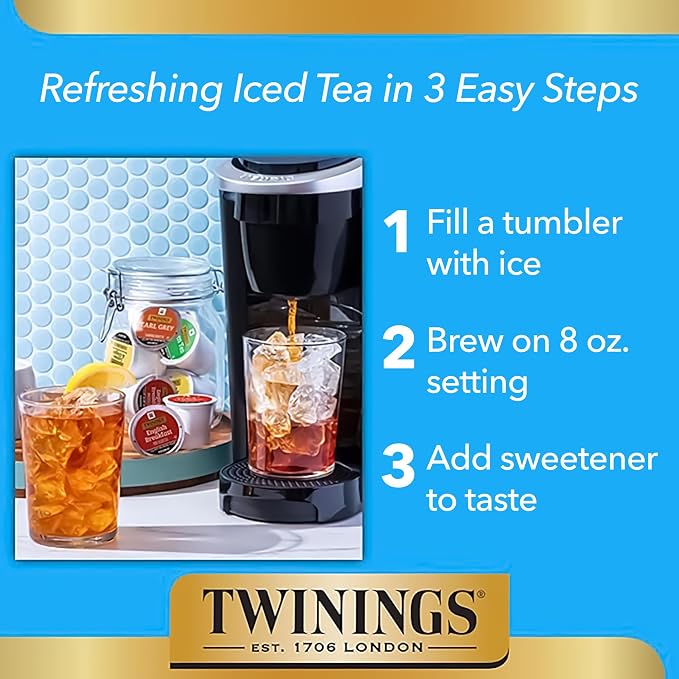 Twinings Green Tea K-Cup Pods for Keurig, 56 Count (Pack of 1), Smooth & Refreshing Flavour, Caffeinated, Enjoy Hot or Iced