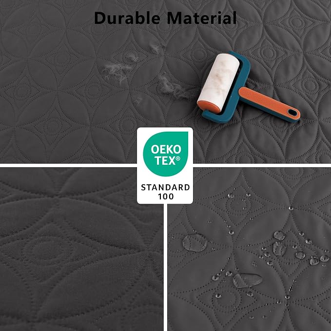 Waterproof Couch Cover for Dogs - Washable Pets Furniture Protector | TPU Leak-Proof Liner, Lightweight & Reversible, Fits Chair, Sofa, Bed, 40" x 50" , Lightgrey/Darkgrey
