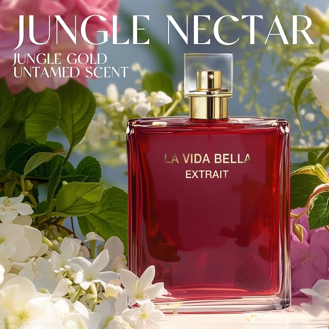 A CENTER La Vida Bella Extrail&La Vida Bella Rose Perfume Set for Women - Floral Fragrance Gift Set with Coconut,Vanilla,Patchouli,Floral & Sweet | 3.4 Fl Oz Each Women Perfume Set