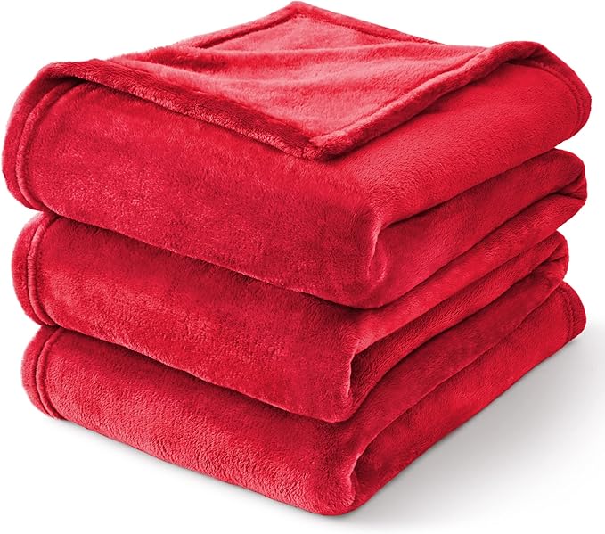 BEDELITE Fleece Blanket Soft Plush Full Bed Blanket Red 84"x90" | Ultra Soft Fleece, Plush Microfiber, Lightweight Warmth, All Season Comfort, Fade Resistant, Machine Washable, Couch Sofa Bed