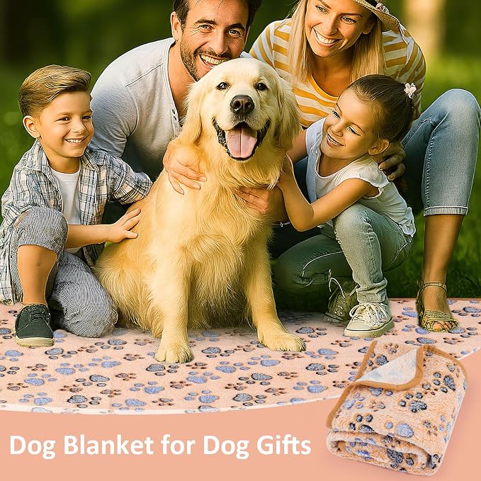 Dog Blankets for Medium Dogs, Cat, Premium Soft Dog Blankets for Small Dog | Washable, Puppy Blanket Dogs Essentials for Puppies (1, Brown, 41" x 30")