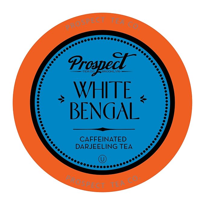 Prospect Tea Co. White Bengal Darjeeling Tea Pods Compatible with K Cup Brewers Including 2.0, 40 Count