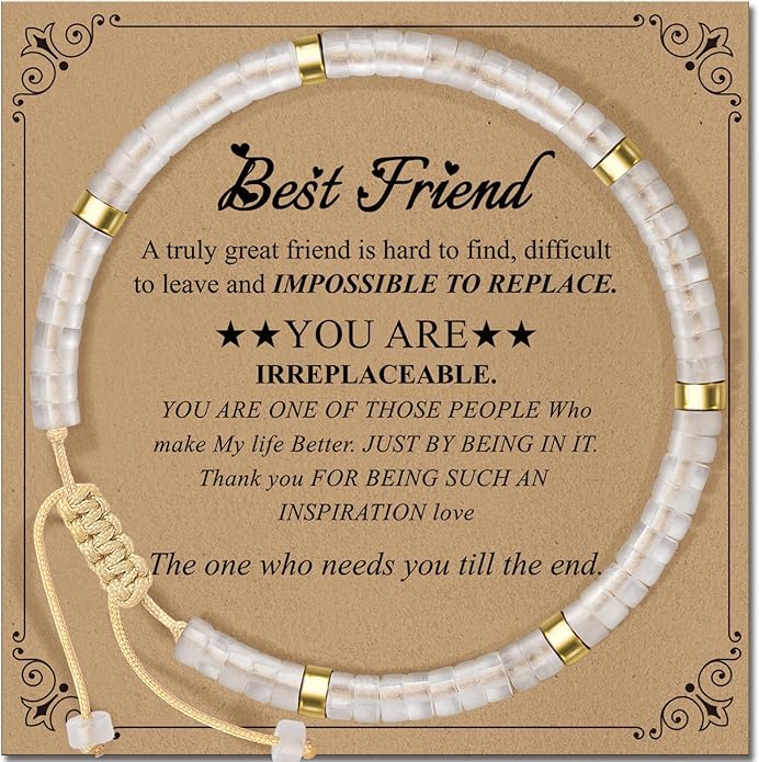 Inspirational Gifts Bracelets for Women: Valentines Mothers Day Birthday Gifts for Women Friends Sister Mom - Healing Natural Stone Beads Bracelets Thinking of you Get Well Soon Gift for Women