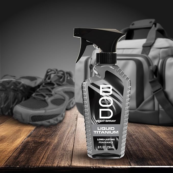 BOD man Liquid Titanium Fragrance Body Spray for Men 8 oz