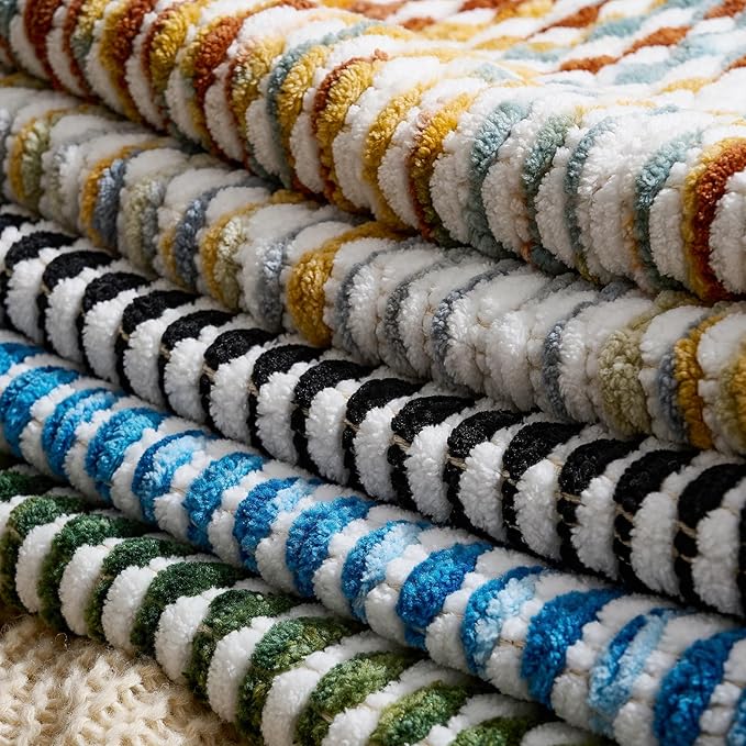 Set of 2 Boho Chenille Pillow Cover Decorative Tufted Pillowcase for Couch Bed Sofa Bedroom Living Room Modern 18 x 18-Inch Brown