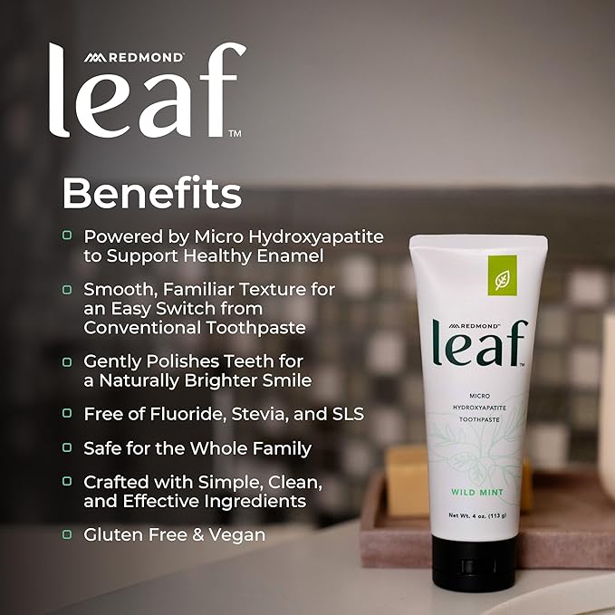 REDMOND Leaf Micro Hydroxyapatite Toothpaste Tube (Wild Mint)