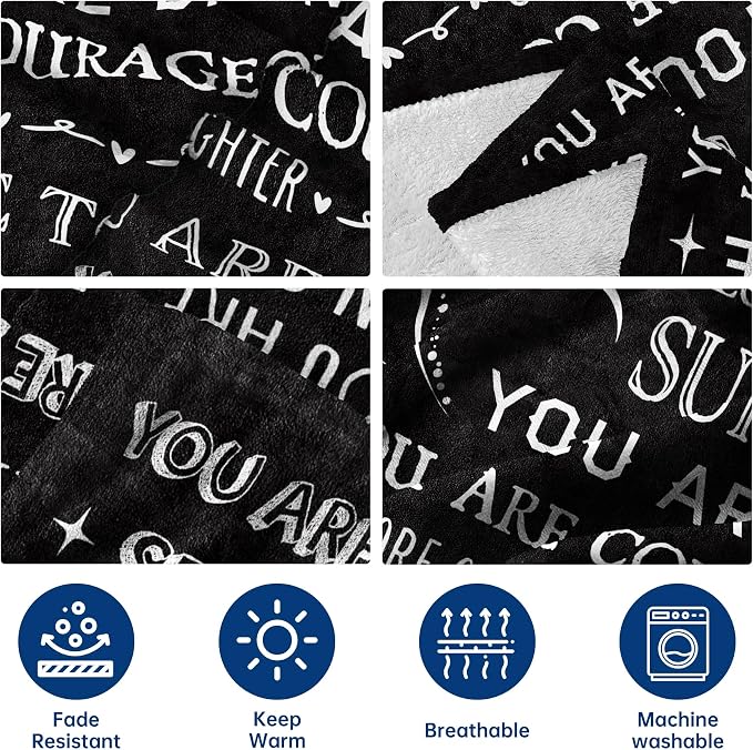 Gifts for Women or Men- Get Well Soon Blanket | Thinking of You Gift for Dad Grandpa Brother Friend Coworker, Feel Better After Surgery Gift for Sick, 60'' x 50''