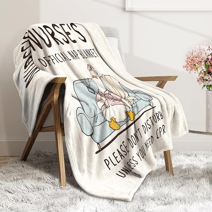 Nurses Gifts for Women/Men, Cute Nurses Week/Appreciation Gifts | Soft LPN RN Nurse Blanket, Nursing Student Graduation Gift Flannel Throw Blanket 60" X 80"
