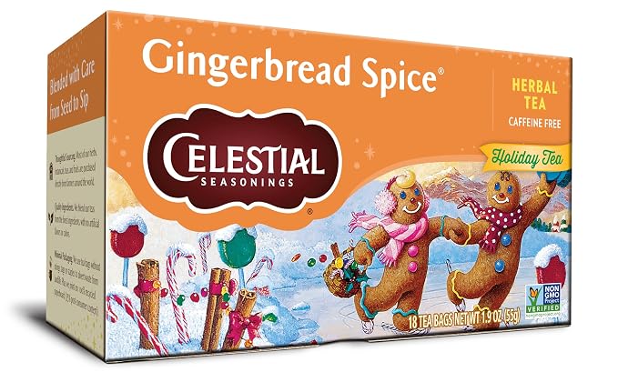 Celestial Seasonings Herbal Tea, Gingerbread Spice, 18 tea bags (Pack of 6)