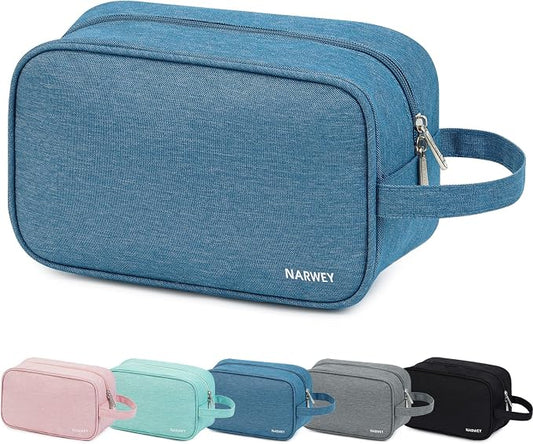 Narwey Travel Toiletry Bag for Women Traveling Dopp Kit Men Travel Bag for Toiletries Cosmetic Bag Makeup Bag Medicine Bag for Traveling (Navy Blue)