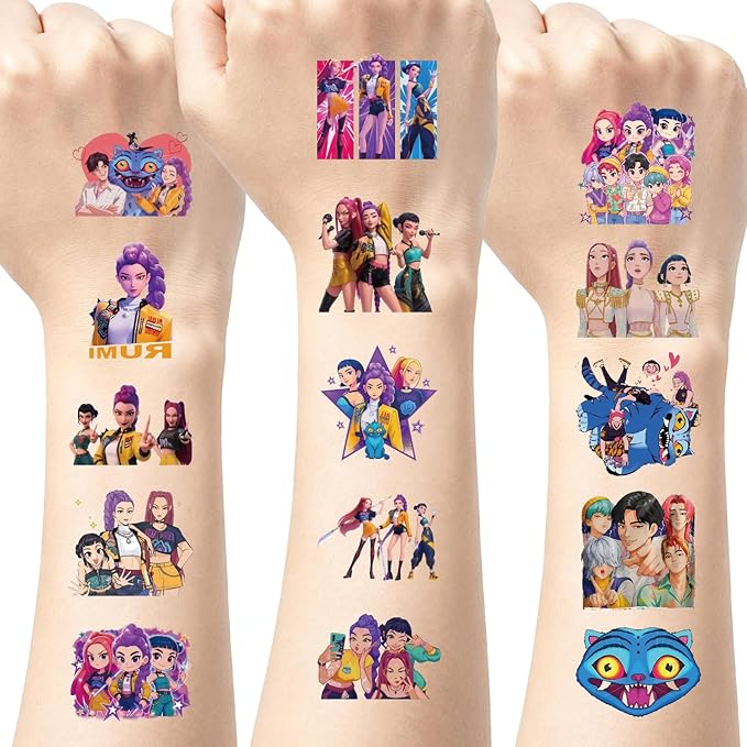50Pcs Temporary Tattoos for Kids Decal Temporary Tattoos Body Stickers for Birthday Party Decorations,DIY Activity Supplies