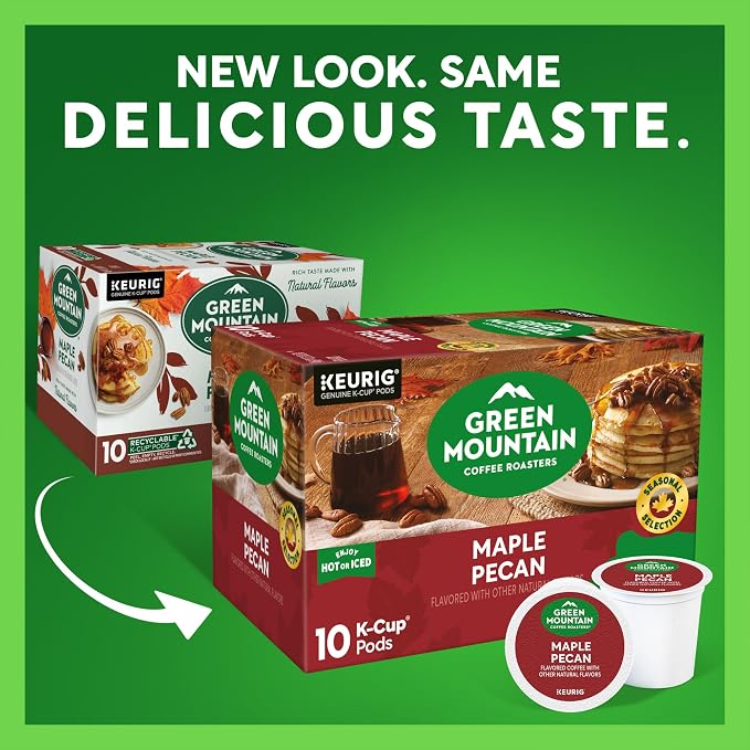 Green Mountain Coffee Roasters Maple Pecan Keurig K-Cup Pods, Light Roast Coffee, 60 Count