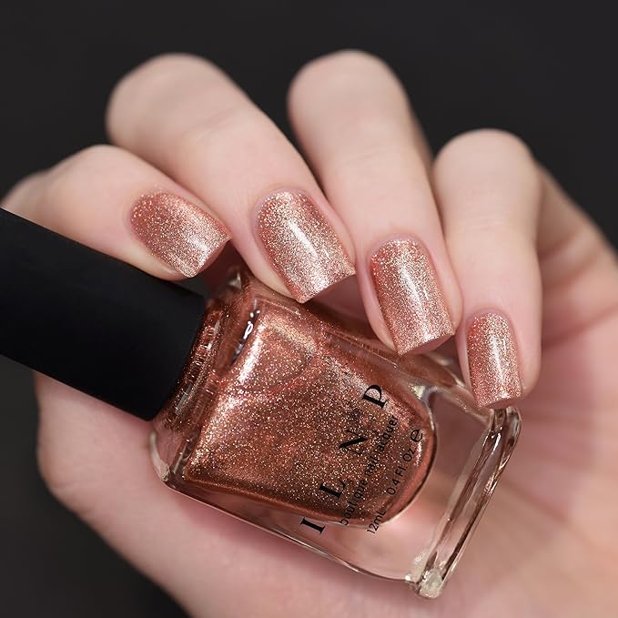 ILNP Chelsea - Pale Rose Gold Holographic Metallic Nail Polish