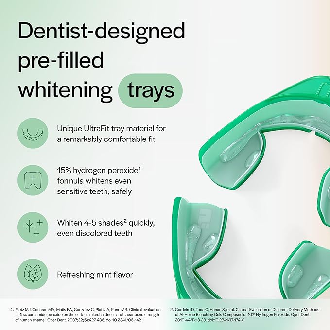 Opalescence GO 15 Whitening Bundle - (7 Treatments) Hydrogen Peroxide Prefilled Teeth Whitening Trays and Travel Sensitive Whitening Toothpaste 1 Oz - Mint Flavor- Includes a Toothbrush - 6288-1T