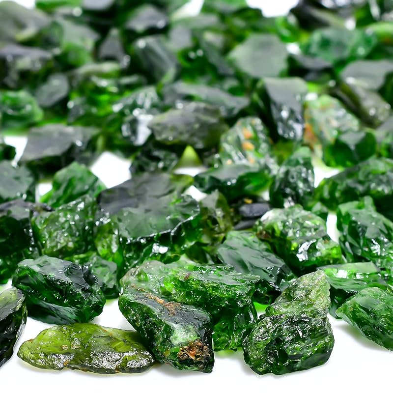 50 carats Raw Chrome Diopside Rough Gemstone, Natural Crystals, Healing Stones, Wholesale Lot, Jewelry Making Supply, Stone, Strength Stone, 10 to 15mm, 9 to 12pcs