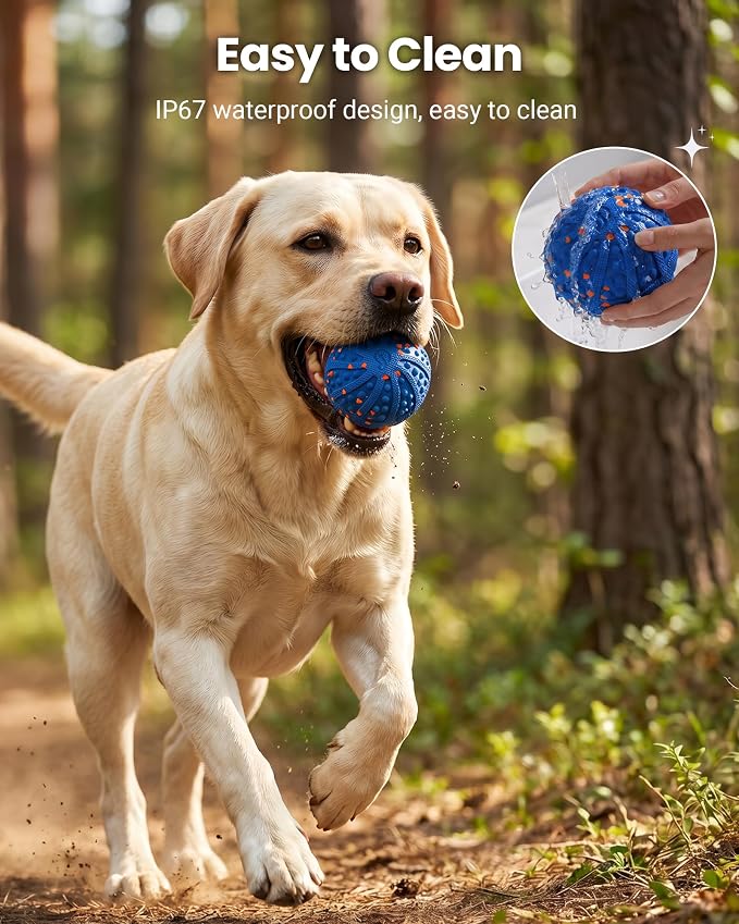 Interactive Dog Toys with Teeth-cleaning Texture, Remote Control, 3 Modes