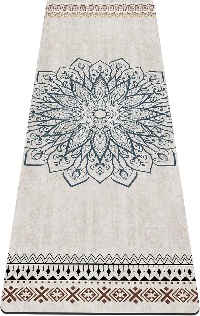nuveti Yoga Mat Print Extra Thick TPE Non Slip Fitness Exercise Mat with Carrying Bag,72"x24" Extra Thick 6MM Exercise & Workout Mat for Yoga, Pilates Fitness and Floor Exercises