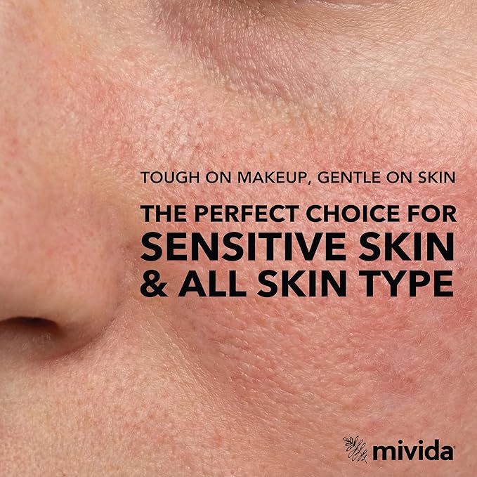 mivida Hypoallergenic Makeup Remover Wipes Bulk with Vitamin E, 500 count (20×25) Value box, Alcohol Free, Fragrance Free Makeup Wipes for Sensitive Skin, Travel Size Plant Based Facial Towelettes