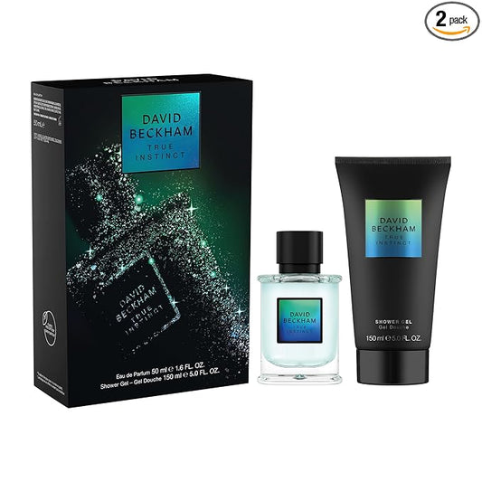David Beckham True Instict Giftset 1.6 fl oz EDT + 5.0 fl oz Shower Gel, Notes of Pine, Cedarwood, and Vetiver, Men's Fragrance, Long Lasting, Everyday Fragrance,