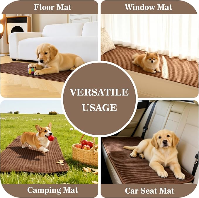 MYSKY HOME 100% Waterproof Couch Cover, Couch Covers for Dogs Washable, Non Slip Couch Covers for 2 Cushion Sofa Pet Friendly, Sofa Covers Slipcovers Furniture Protector Dog Bed Cover, Brown, 35"x63"
