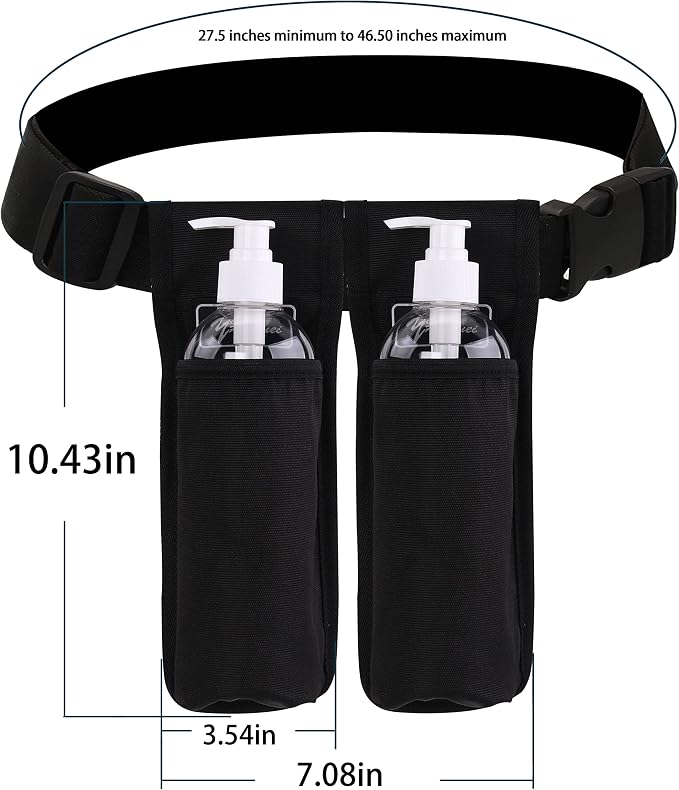 Massage Bottle Bag Massage Therapist Holster Massage Lotion Holster Massage Oil Holster（Db1KD-Black）