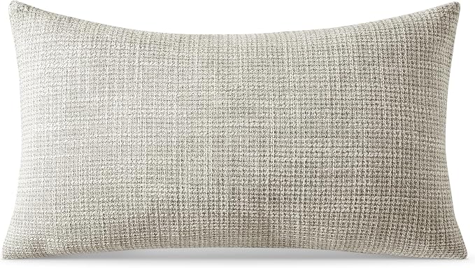 OTOSTAR Linen Throw Pillow Cover Set of 1 Decorative Lumbar Pillowcases Cushion Covers 16x24 Inch for Home Decor Sofa Bedroom Car 40 x 60CM Khaki