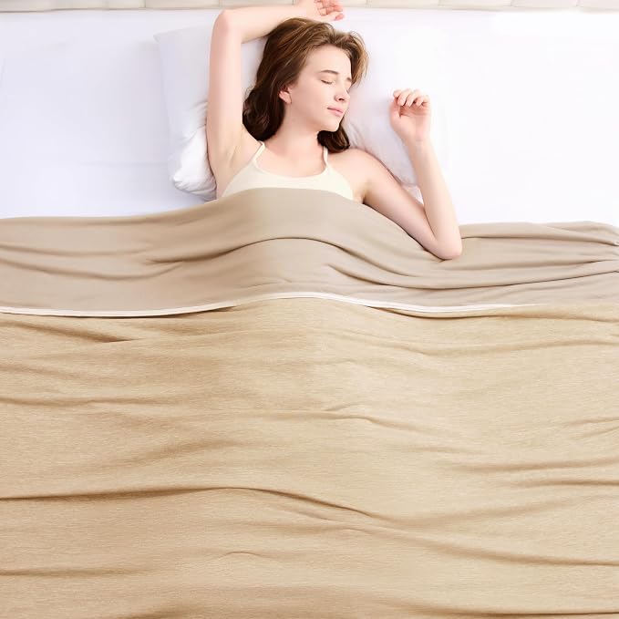 Cooling Blanket(60"x90"Twin Size)for Night Sweats Absorbs Heat to Keep Adults, Children Cool on Warm Nights, Q-Max 0.5 Cooling blankets for Hot Sleepers, Ultra-Cool Lightweight Blanket for Bed | Absorbs Heat Cold Summer Blanket for Night Sweats & Menop...