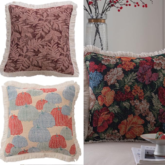 Household Pillow Covers with Insert Soft Faux Floral Protectors Covers for Outdoor Traveling Decoration Throw Pillow Cover with Insert