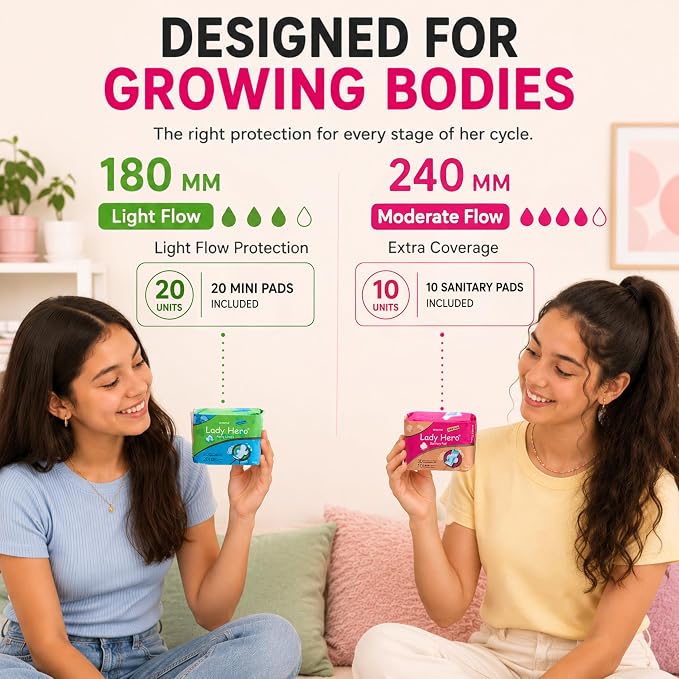 Period Kit for Tweens - First Period Kit for Girls 9-12 10-14 for School- Comfort Fit Feminine Pads Designed for Tween Teens Needs- Period Bags for Teen (Pink)