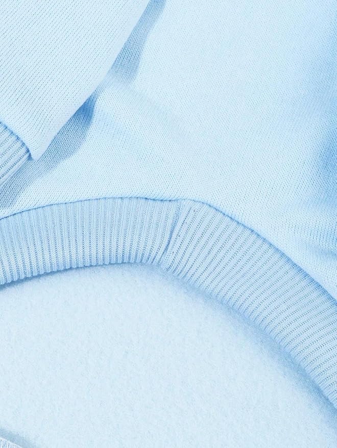 Basic Dog Hoodie Sweatshirt Puppy Sweater Warm Cat Costumes Pet Clothes for Chihuahua Puppy Kitten Small Medium Dogs Light Blue XX-Small