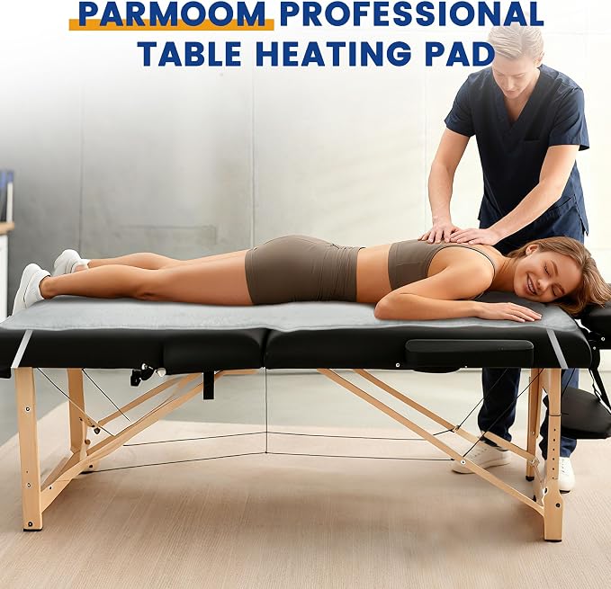 Massage Table Warmer Heating Pad Professional Massage Bed Warmer with 4 Timer, 8 Heat Settings, Overheat Protection for Massage Bed & Spa, Thickened & Soft Fleece, 30" x 71"