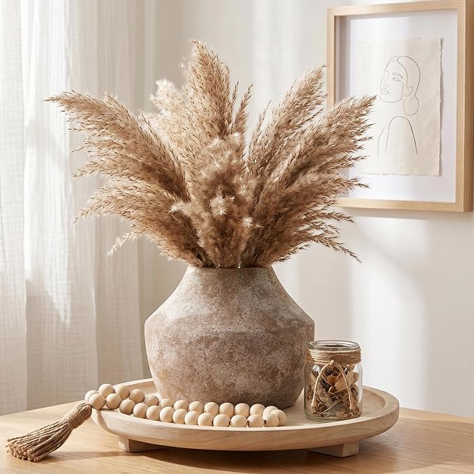 Ceramic Flower Vase for Centerpieces, 5.2in Pottery Small Ceramic Vases | Waterproof Pottery Vases for Flower, Hydrangeas, Home Decor, Living Room,Table Decorative, Handcrafted