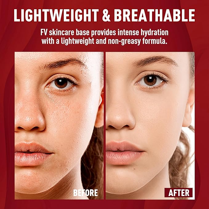 FV Dewy Liquid Foundation, Hydrating Smooth Formula & Lightweight, Longwear Medium-Full Coverage with Natural Finish, Waterproof Foundation for Dry/Combination Skin, 30g, Nourishing Classic Ivory
