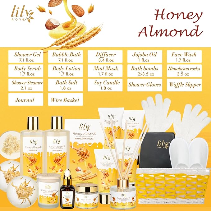 Christmas Gifts for Women & Men - 18-Piece Luxury Bath and Body Gift Basket Set for Women Gifts Spa Gift Set for Mom Gifts | Bath Sets for Mothers Day, Birthday Gifts for Mom, All Occasion Present