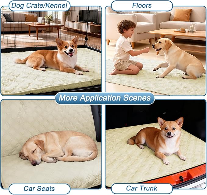 Waterproof Reversible Dog Blanket, Soft Couch Cover for Dogs Washable | Dual-Sided Waterproof Pet Bed Blanket, Resist Stains Spills & Pet Hair, Practical Furniture Protector For Pets, Size 68"x82"
