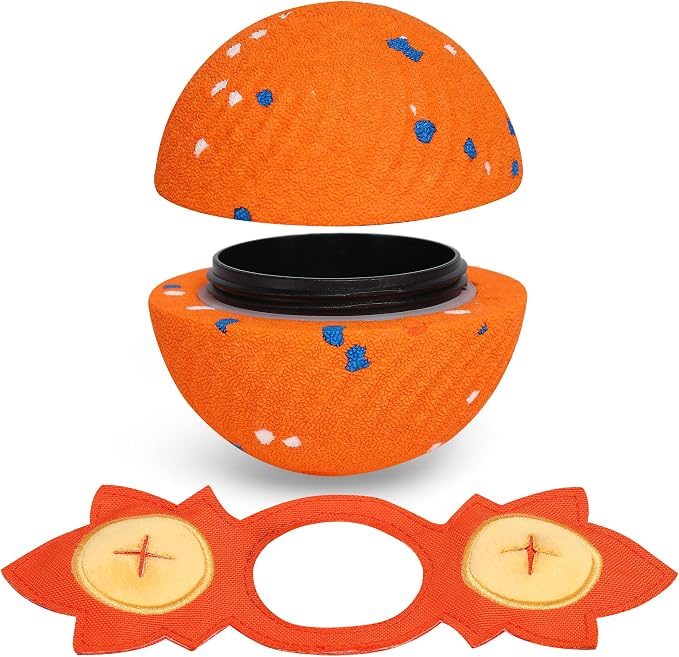 Interactive Dog Toys with Replacement Shell, Orange