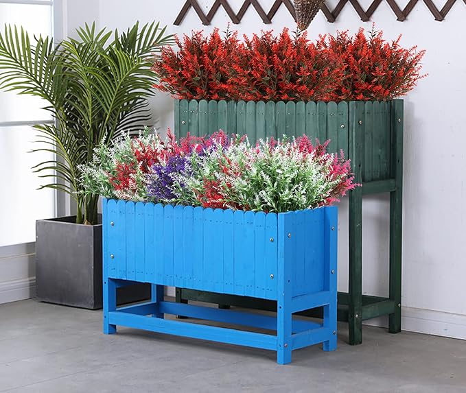 RECUTMS 20 Pack Artificial Fall Flowers No Fade Faux Greenery Autumn Plants | Fall Decor,Orange Plastic Fake Indoor Outdoor Greenery for Thanksgiving Christmas Wedding Party Home Garden Fireplace Décor